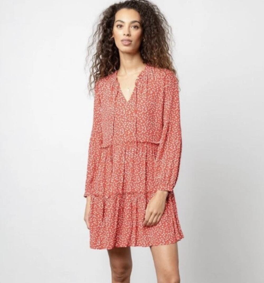 RAILS Everly Carmine Daisies Women’s Mini Red Dress Size M